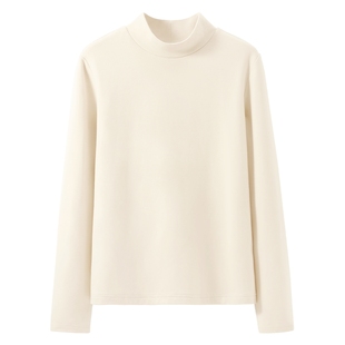 ZH回力长袖t恤女秋冬2026新款高领内搭绒德打底衫小个子加绒上衣