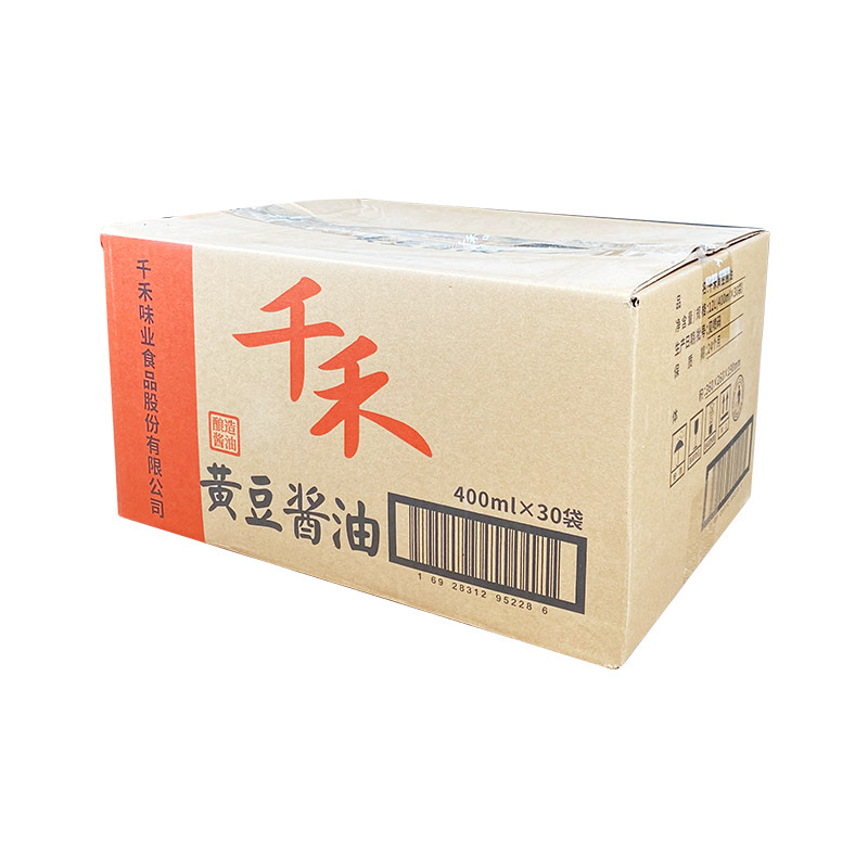 千禾黄豆酱油400毫升*30袋整箱袋装四川正品商用餐饮凉拌重庆小面