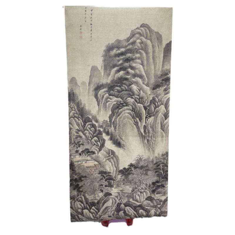 山水画王鉴范宽名家复制高仿立轴