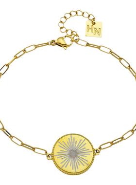 欧美轻奢白色珐琅雪花圆盘时尚