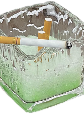 复古异形玻璃大容量烟灰缸