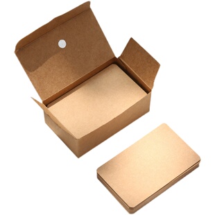 单词卡空白小卡片纸硬卡明信片书签留言黑色卡片识字春节携带装