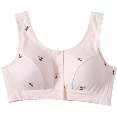 孕妇哺乳内衣背心春秋款产后夏天喂奶前开扣免手扶无钢圈文胸宝妈