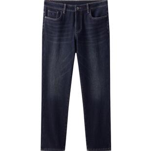 骆驼男装易打理防油污牛仔裤男款直筒复古休闲长裤防泼水加绒保暖