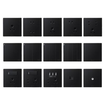 公牛g12黑色官方旗舰店开关面板