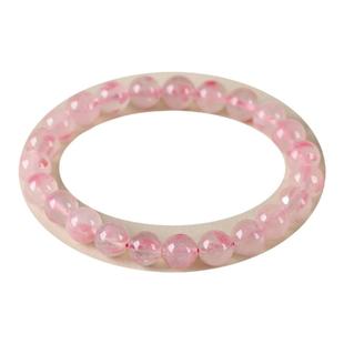 7A天然粉蔷薇石樱花玉髓散珠子男女士手串diy手工手串水晶多宝