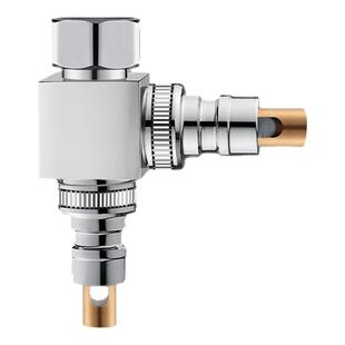 大流量分水器角阀外接三通分水阀一进二出花洒水龙头一分二双接头