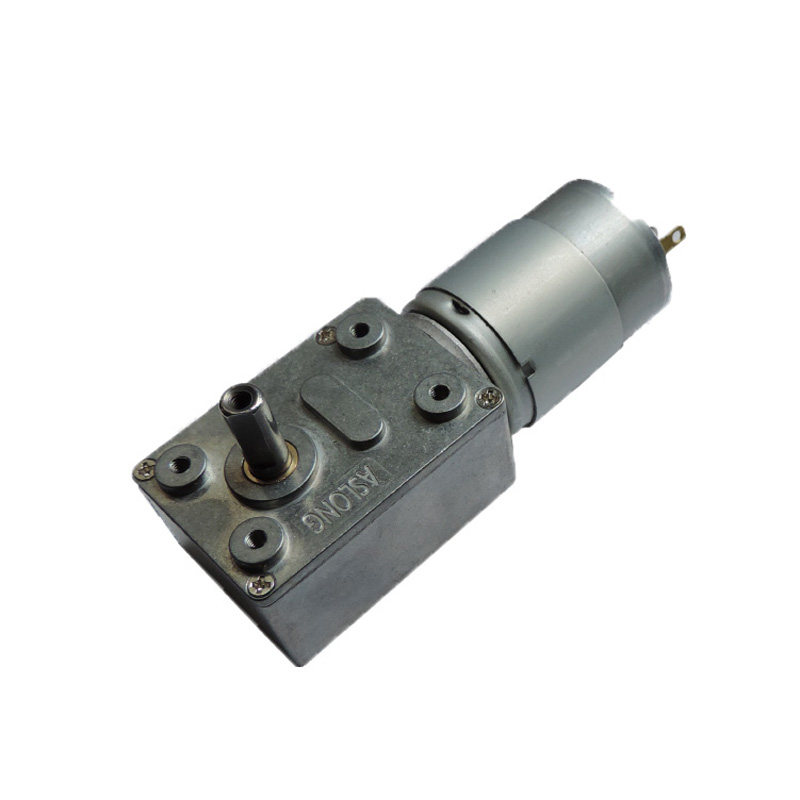 JGY370可正反转 带自锁 12V大扭矩直流减速电机6V马达24V涡轮蜗杆