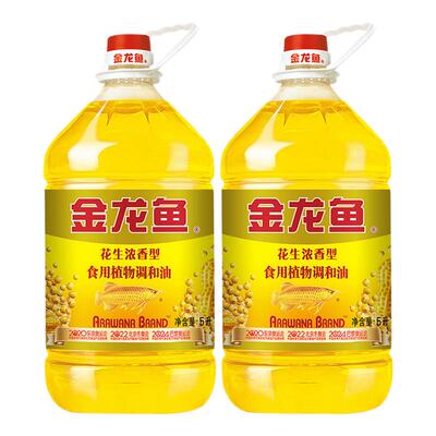 金龙鱼花生浓香型食用植物调和油4升/5L升食用油调和油大桶油