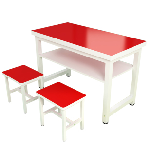 小学生课桌椅培训桌 辅导班幼儿园美术桌绘画桌 彩色儿童桌长条桌