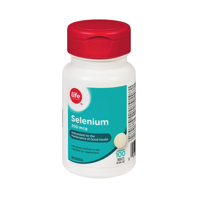 进口加拿大Life Selenium硒元素片有机高含量200mcg补硒增免100粒