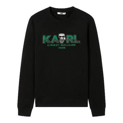 KARL LAGERFELD圆领休闲卫衣25秋冬新品高级上衣老佛爷男装套头衫