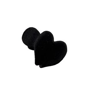 红色爱心高马尾小号抓夹植绒网红高级感发夹女发饰小夹子发卡卡子