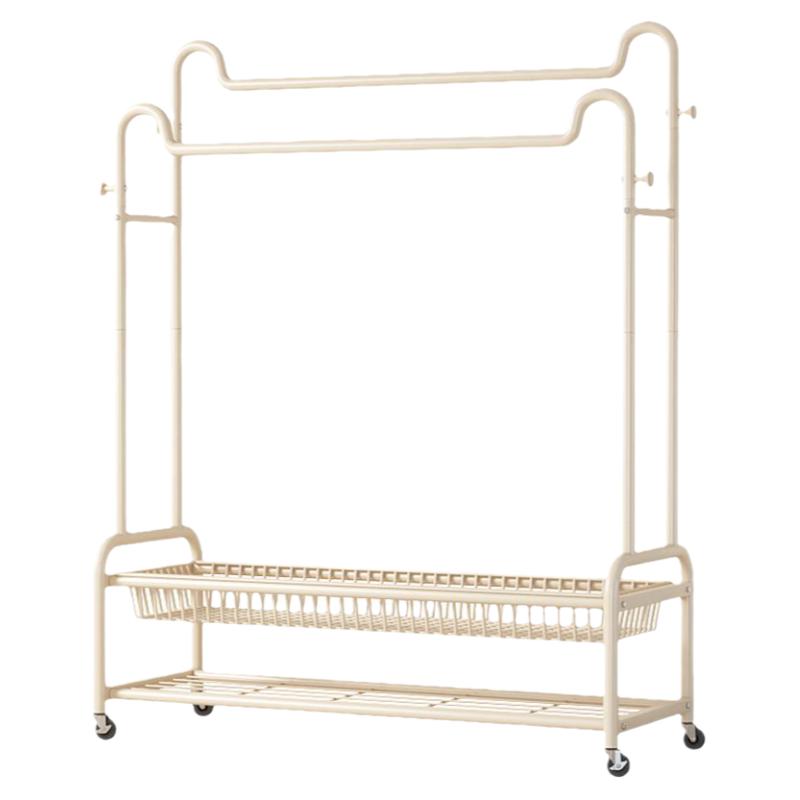 衣帽架落地衣架卧室内家用双杆挂衣架简易衣服收纳置物架晾衣架子