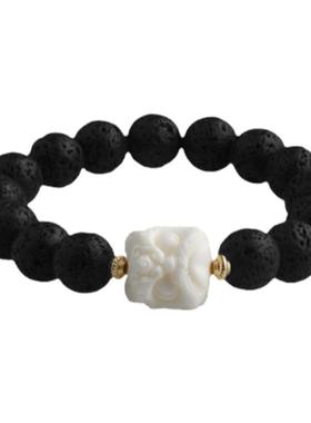 火山石小醒狮手链男潮小众设计