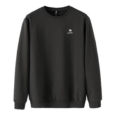 骆驼户外运动圆领套头卫衣男宽松显瘦百搭薄款长袖打底休闲T恤女