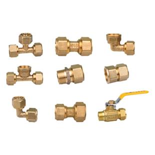 铜1216铝塑管接头球阀水管配件太阳能热水器4分接头三通弯头直接