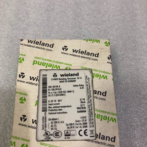 询价-威琅WIELAND 安全继电器SNE 4012K-A R1.