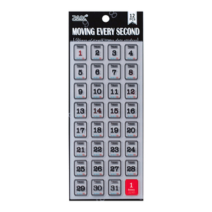 365天手帐日期贴纸ins简约万年历月历日历日付数字标签防水贴画