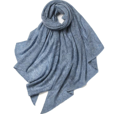 轻奢阿尔巴斯山羊绒女印花披肩