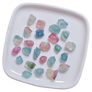 (特价优惠)天然碧玺裸石卢比来鸽血粉紫红随形原矿原石配件单散珠