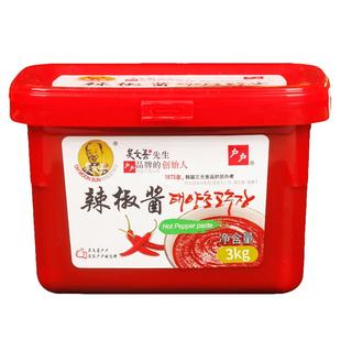 户户辣椒酱商用正宗韩式部队锅辣椒酱炒年糕酱石锅拌饭甜辣酱3kg