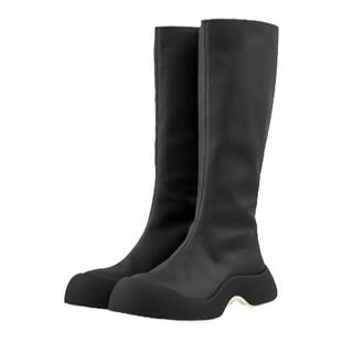 Corinna di Marsala2023秋冬新款真皮圆头长靴弹力袜靴女时装靴