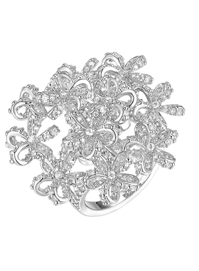 GdV花影系列水晶花簇戒指精致日常百搭轻奢花团指环送女友礼物