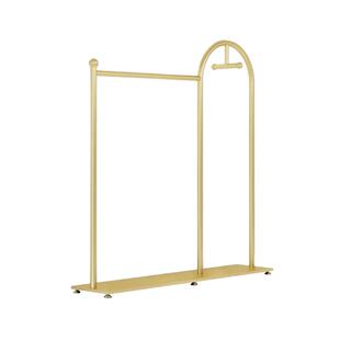 简约金色服装店展示架粗管衣架落地式侧挂女装童装挂衣服陈列货架