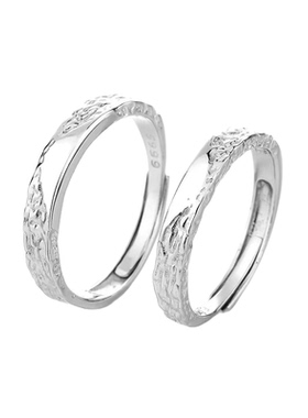 情侣戒指一对男女款足银999