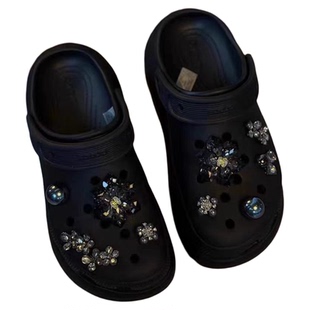 “夜花园”洞洞鞋配饰鞋花男女生配饰crocs适配鞋扣DIY装饰配件