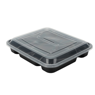 一次性餐盒 四格三格多格分餐饭盒分格外卖方双格快餐便当打包盒