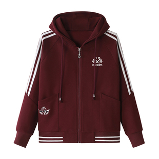 短款连帽开衫卫衣女款春秋2026新款宽松韩版薄款小个子拉链短外套