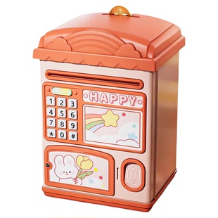 2025新款女孩存钱罐收纳储蓄罐儿童可进可出指纹密码箱只进不出男