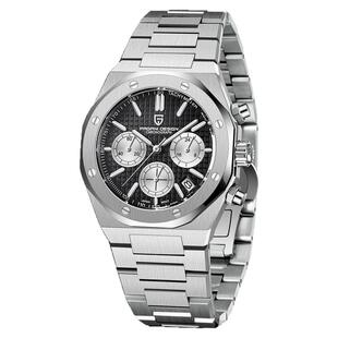 伯佳尼PaganiDesign新款石英手表男圆形计时防水夜光日历手表1707