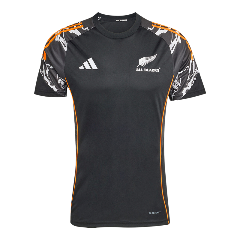 Adidas/阿迪达斯正品新款男黑橙色训练健身经典舒爽短袖T恤JV9966