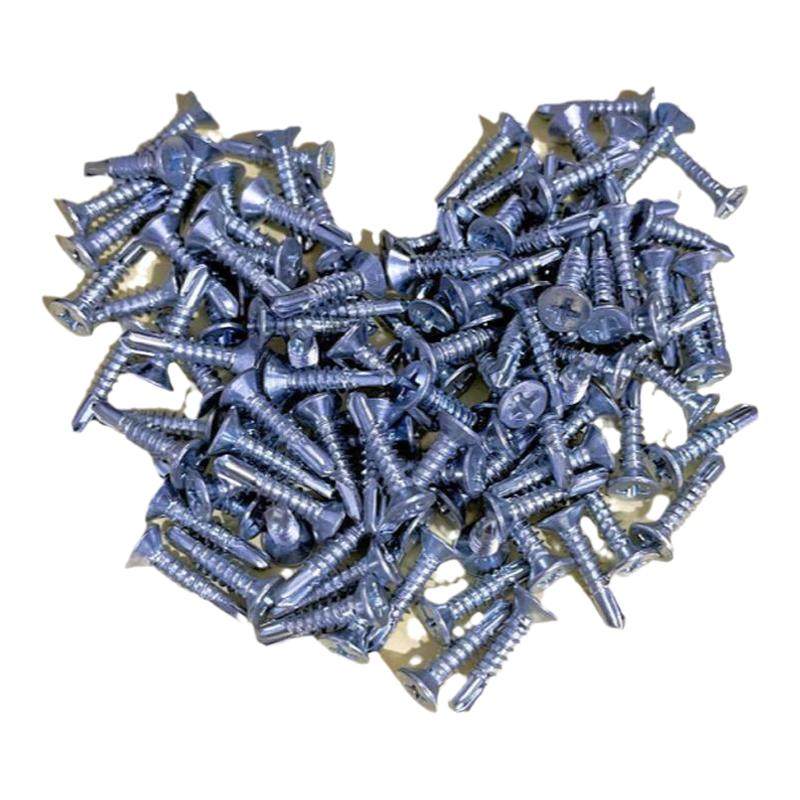 沉头钻尾螺丝镀锌十字平头自攻自钻彩钢瓦钉螺钉外六角燕尾丝M4.2