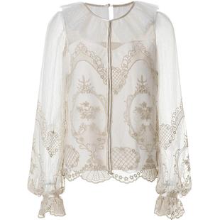 MAXRIENY复古华丽缎面蝴蝶结上衣年高级气质感