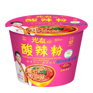 光友整箱酸辣粉105g*12桶 桶装免煮粉丝碗整方便面速食四川方便面