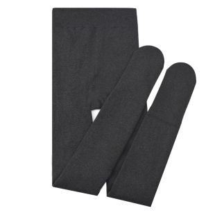 米图高级感灰色连裤袜女秋冬加绒中厚日系微压力棉条纹春秋打底袜