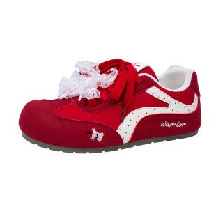 回力官方旗舰店女鞋红色德训鞋女款2026新款帆布鞋子软底运动板鞋