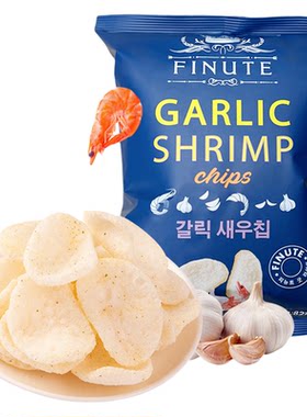 Finute韩国进口趣莱福蒜味虾片