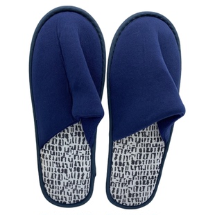 包邮秋冬航空拖鞋酒店旅游拖鞋 居家待客可水洗拖鞋【花底蓝】