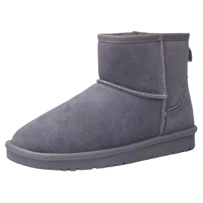 真皮羊毛雪地靴男冬季加绒加厚保暖防滑棉鞋男士棉靴子东北棉鞋男