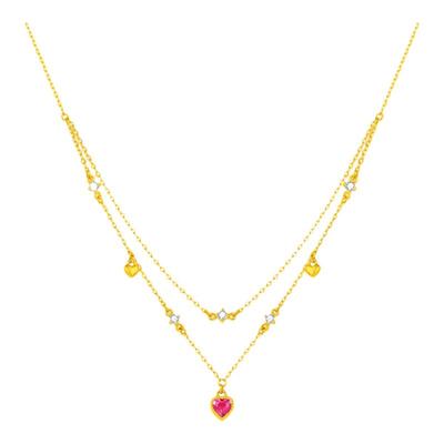 慕璨足金镶嵌宝石真钻石