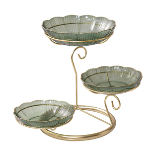 欧式多层网红水果盘现代家用客厅茶几创意轻奢零食干果糖果盘新款