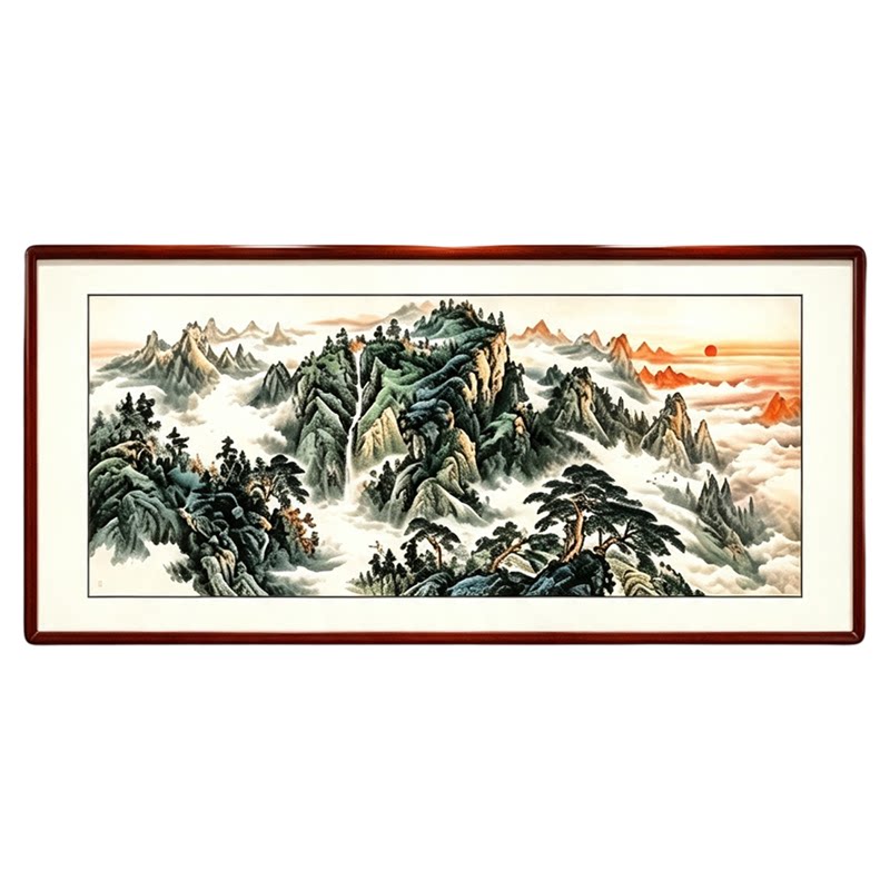 2026新款紫气东来靠山图国画