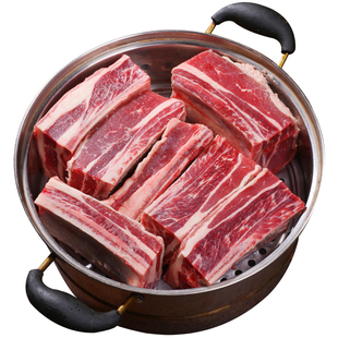 正宗年货锡盟草饲黄牛排骨黄膘牛排黄标牛肋排带肉新鲜原切牛肉