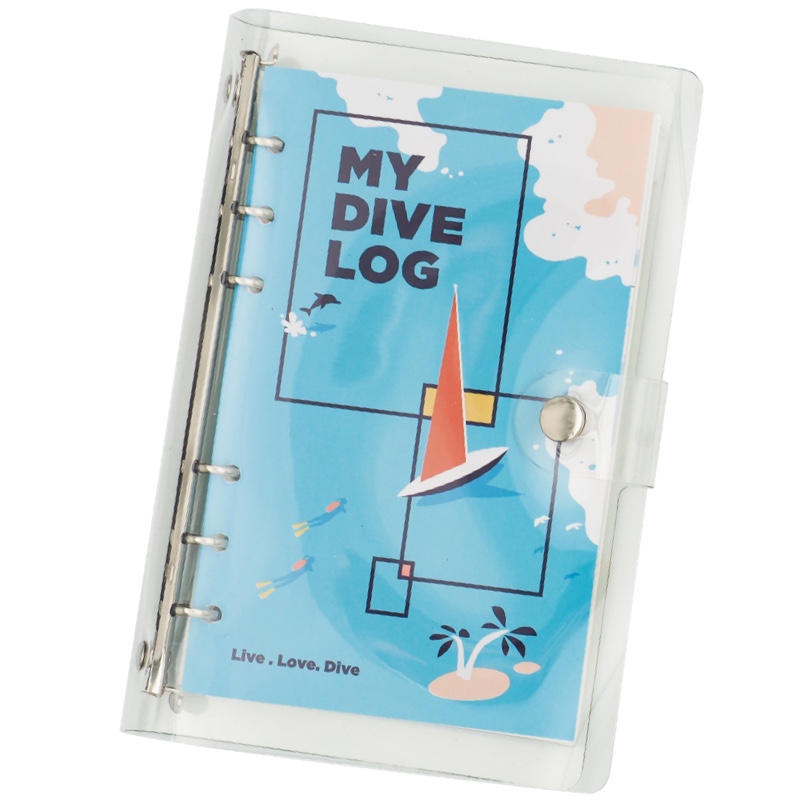 潜水日志MY DIVE LOG透明PVC活页中英PADI简约清新diver日记软面