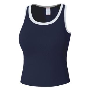 岚纹拼色一体式运动背心女防震训练跑步内衣瑜伽上衣健身文胸外穿